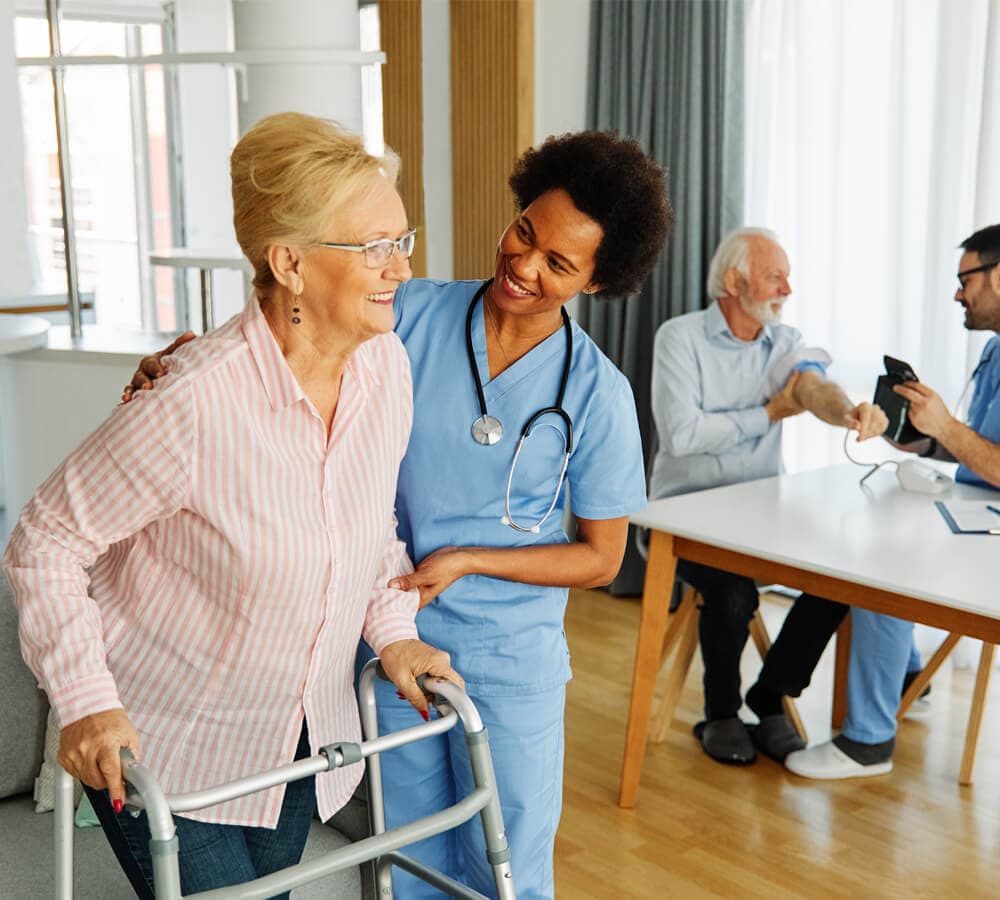 N&S Care support worker with an NDIS participant